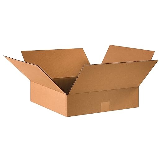 TAPE LOGIC 16 x 16 x 4 Corrugated Cardboard Boxes, Flat 16"L x 16"W x 4"H, Pack of 25 | Shipping, Packaging, Moving, Storage Box for Home or Business, Strong Wholesale Bulk Boxes