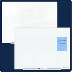 Quartet Magnetic Glass Dry Erase White Board, 4' x 3' Anti-Glare Whiteboard for Wall, InvisaMount Frameless, White (Q014735F01IMW)