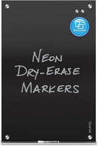 Quartet Glass Whiteboard, Non-Magnetic Dry Erase White Board, 24" x 18", Infinity Frameless Mounting, Includes Dry Erase Marker, Frosted White (G2418F)