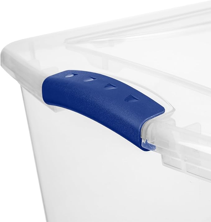 2 Pack 66 Quart Clear Plastic Storage Bins - Large Stackable Storage Containers with Secure Latches, Heavy-Duty Organizer for Home, Office, Garage & Basement
