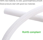 Alex Tech 10ft - 1/2 inch Split Wire Loom Tubing - White