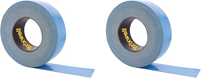 Brixwell 2 Rolls - Blue Double Coated Carpet Tape 2 Inch x 36 Yard Made in the USA