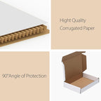 RLAVBL 6x4x1 Shipping Boxes Set of 50, White Small Corrugated Cardboard Box, Mailer Box
