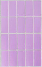 Royal Green Rectangular Colored Labels 1.57inch x 0.75 inch - Rectangle Color Code Stickers in Pastel Purple - 100 Pack