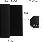 EVA Foam, Cosplay Foam Roll, Size 8mm Thick.39 x 59in（16sqft）. Suitable for Large Foam Cosplay Modeling, DIY Projects,Crafts. Ultra High Density 90 kg/m3.Black.