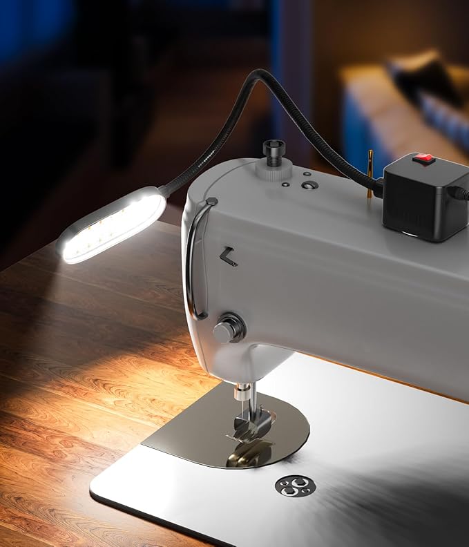 5W Magnetic Work Light, 500 Lumen LED Flexible Gooseneck Lamp with Magnetic Base for Sewing Machines, Industrial Lathes, Grills, Workbenches