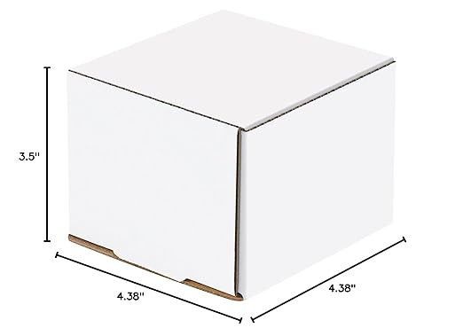 Box USA BMLR2 4 3/8"L x 4 3/8"W x 3 1/2"H, White (Pack of 50)