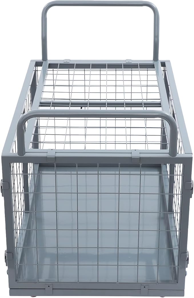 2000lbs Capacity 5-in-1 Heavy Duty Folding Platform Truck, Industrial Utility Cart with Removable Cage & 4 Casters, Hand Push Wagon for Warehouse, Garage, Retail Moving