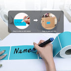 PARLAIM 3" x 5" Rectangle Adhesive Color Code Stickers,250 per Dispenser Box Roll Square Label Inventory Stickers Teal