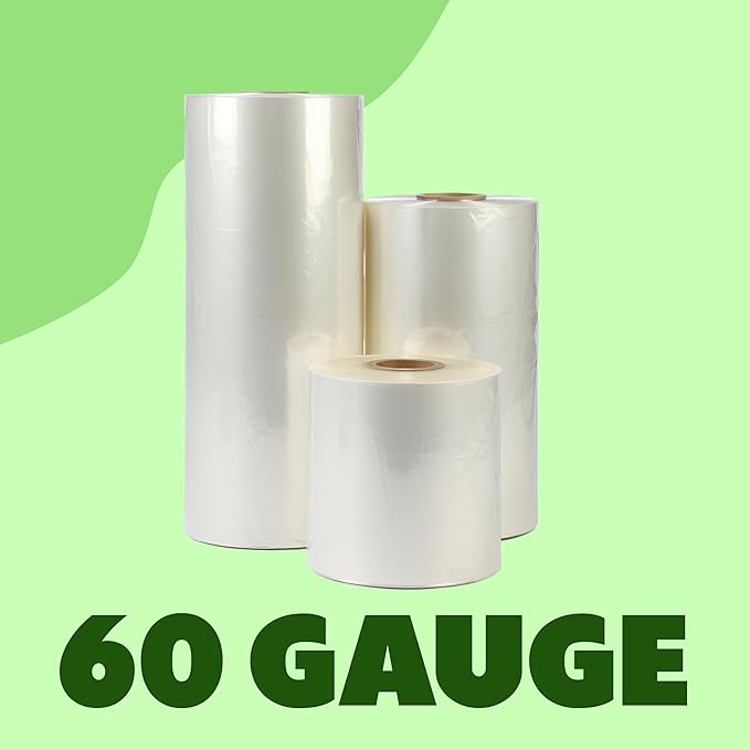The Boxery Shrink Wrap Film 20" x 52500” (4375’) Heat Wrap POF Centerfold - Polyolefin 60 Gauge - Warehouse Grade Heat Shrinkable Film for Packaging - Small Business, Toys, Books, and Much More.