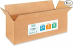 Long Moving & Shipping Boxes 24 x 8 x 8 inches (5-Pack) - Extra Strength 200 lb vs Regular - Corrugated Cardboard Boxes for Delivery - Long Box for USPS - Box to Pack Moving by IDL Packaging