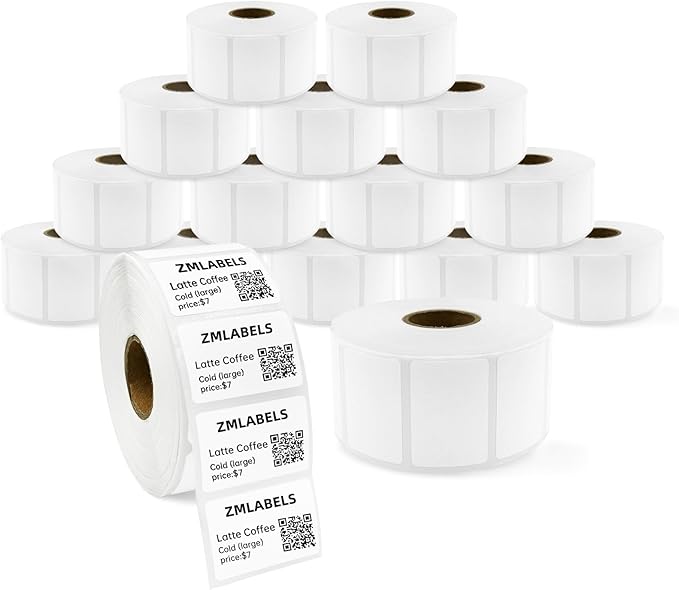 Compatible Thermal Labels Replacement for Zebra (【1.5" x 1"】 16 Rolls/20800Labels)