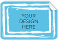 100 Custom Vinyl Stickers - Upload Your own Image, Text, Design, Logo - Personalized Logo Labels for Handmade, Packaging, Bottle, Jars, Candle, Brand Stickers (Blue Swirls, 3x2)