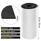Adhesive Foam Padding Roll Closed Cell Sponge Neoprene Insulation Board Foam Sheet Pad with Sticky Back for Anti Vibration, Anti-Slip, DIY Crafts, Gaskets, Cosplay, Costume(12x118x1/8 inch)