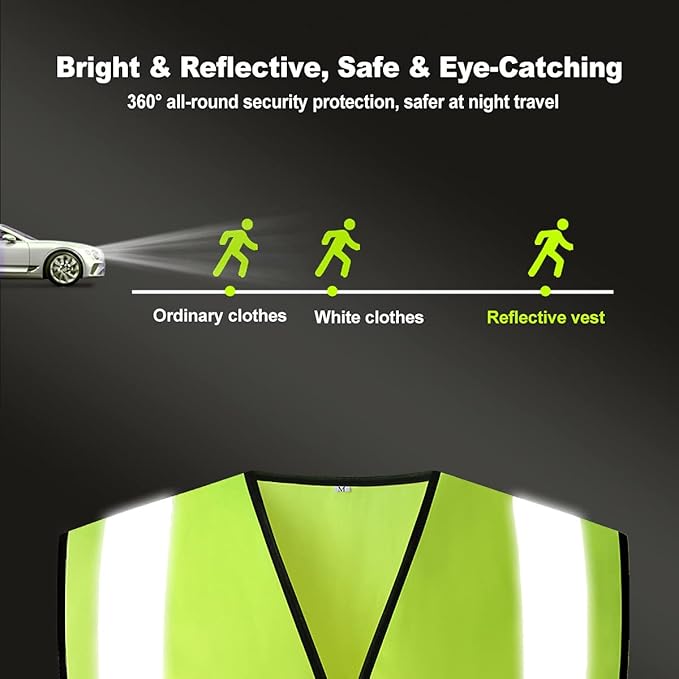 BeautyWill Custom Safety Vest Logo Class 2 High Visibility Reflevtive Vest Outdoor Protective Workwear