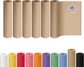 Brown Kraft Paper Roll 24" x 2160" (180 feet), Pack of 6 - USA-Made Brown Packing Paper 30lb Thickness for Moving, Shipping, Crafts/Arts - 100% Recycled Natural Wrapping Material by IDL Packaging