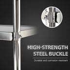 3 Shelf Stainless Steel Cart, 420 lbs, 1MM Thick, Serving With Wheels, Household Service Trolley, 360 Rotation Storage Shelf With Locking Wheels (29.5*15.8*37.4)'' Utility