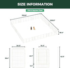 FXW Rollick Unleashed Dog Playpen for Indoor, Yard, RV Camping, 40 inch 48 Panels for Medium and Large Dogs, White│Patented