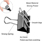 Medium Binder Clips 1.6 Inch (60 Pack), Large Binder Clips Medium Paper Clamps for Office and Home Supplies, Black
