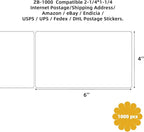 1000 Pcs 3" Core 4"x6" 3-Proof Industrial Direct Thermal Labels Compatible for Zebra 220Xi4 ZT510 ZT & Xi &ZM Series Datamax NATO Intermec Thermal Printer Commercial Grade No Ribbon Needed