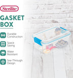 Sterilite 12-Pack Gasket Box, Weather-Resistant Storage Bins with Latching Lids, 7.5 Quart - Heavy-Duty Organizing Containers for Closet, Bathroom, and Office