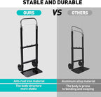 RedSwing Dolly Cart Folding Hand Truck, Portable Convertible Dolly Heavy Duty, Foldable Collapsible Cart for Moving Luggages, Warehouse, Office, Home, 180Lbs Load Capacity
