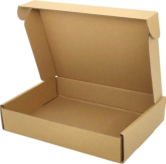 Small Brown Shipping Boxes for Small Business Pack of 25-8x5.5x1.6 inches Cardboard Corrugated Mailer Boxes for Shipping Packaging Craft Gifts Giving Products