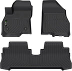 Floor Mats Custom for Chevrolet Chevy Bolt EV 2017-2023 (Not EUV) All Weather Protection TPE Heavy Duty Non-Slip Automotive Floor Liners Fits Front& 2nd Row Full Set Accessories, Black