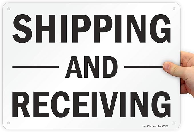 SmartSign "Shipping And Receiving" Label | 10" x 14" Laminated Vinyl