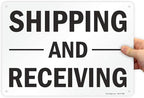SmartSign "Shipping And Receiving" Label | 10" x 14" Laminated Vinyl
