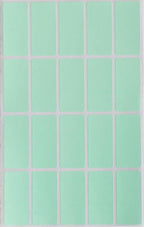 Royal Green Rectangle Shape Sticker Cable Labels 1.57 inch x 0.75 inch Pastel Green (40mm x 19mm) - 1000 Pack
