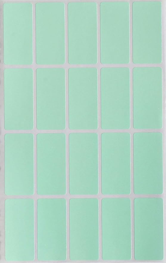 Pastel Green Small Sticker Sheets (40mm x 19mm) - 2160 Pack, File Folder Label Rectangular Stickers for Labeling 1.57 x 0.75 inch