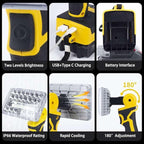 【36w・6500k】 Cordless LED Work Light Compatible with DeWalt 20V Battery, Portable Compact Flashlight Lamp Flood Light with USB/Type C Charging for Emergencie, Construction, Job Site(Bare Tool Only)