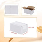 Calenzana 6x4x3 Shipping Boxes Set of 40, White Corrugated Cardboard Box for Mailing Packing Gifts Small Business
