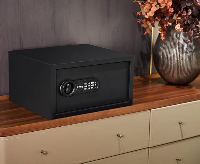 RPNB Deluxe Safe and Lock Box,Digital Keypad Safe Box,Steel Alloy Small Safes, Keypad Lock,Perfect for Home Office Hotel Business Jewelry Cash Use Storage,1.0 Cubic Feet