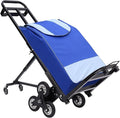 Stair Climbing Cart, Foldable Hand Truck with 6+2 Wheels, Stair Climber Hand Truck, Black 460lbs Heavy Duty Dolly Cart with Adjustable Height for Goods Warehouses Airports