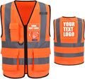 A-SAFETY High Visibility Reflective Safety Vest Customize Logo (XS-8XL)