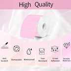 STARLIBOO 3x2 inch Color Direct Thermal Label Stickers for Shipping, Barcode, Address, Compatible with Rollo Label Printer & Zebra Desktop Printers (Pink)