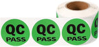 PATIKIL 360 Pcs 1 Roll QC Pass Labels, 2 Inch Circle Inventory Control Adhesive Round Labels Food Service Quality Control Stickers for Warehouse Management Inspection, Green