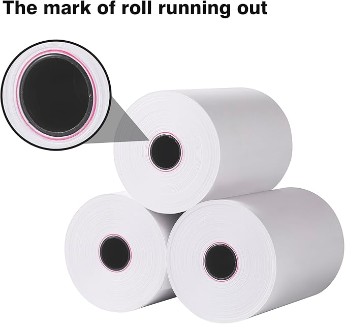 50 Rolls, 3 1/8" x 119' GOLDEN WIND Thermal Paper Receipt for Cash Register/POS Printres, 55gsm Premium Quality, White and BPA Free