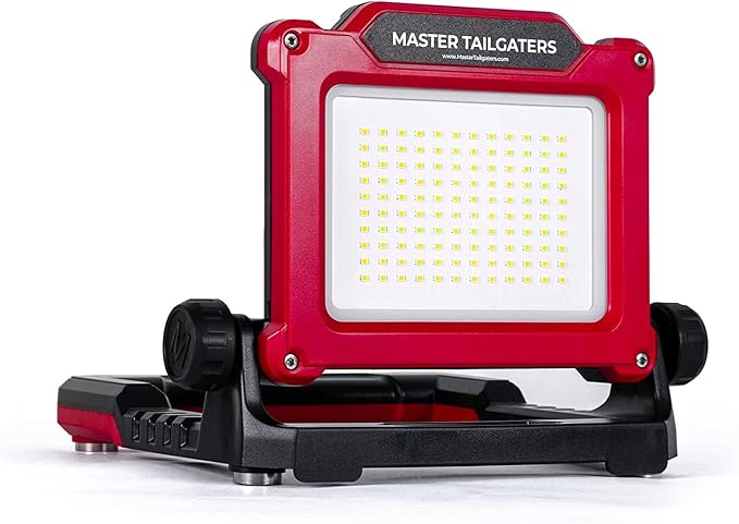 Master Tailgaters FLUD LED Work Flood Light Compatible with Makita/Milwaukee/Dewalt/Bosch/Black & Decker, Porter Cable, Stanley 18v-20v Battery