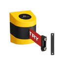 CCW Series WMB-230 Magnetic Wall Mount Retractable Belt Barrier (30 Foot Belt, Red with"NO Entry" White Letters Belt with Yellow ABS Case)