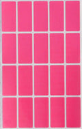 Royal Green Pink Rectangular Small tag Stickers 1.57inch x 0.75 inch - Colored File Folder Labels (40mm x 19) - 100 Pack