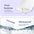 White 10.5x16 Inch Large Poly Bubble Mailers #5 | Padded Envelopes with Self Seal | Air Lined Cushioned Bubble Mailer | Usable Size 10.5x15 | 100 Pack Bulk | Lightweight shipping Bags