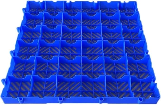 Plastic Pallet, Safety Storage Nestable Shipping Grid Pads, 5pcs HDPE Automotive Non-Slip Platform Firm Warehouse Pad for Supermarket Pet (5pcs-15.7x15.7x2in)