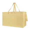 Bodaon Insulated Pizza Delivery Bags, XXX-Large Commercial Food Delivery Insulation Bag for Hot/Cold Food, Large Capacity Reusable Warming Bag, Beige, 1-Pack