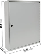BankSupplies STEELMASTER 200-Key Cabinet | Piano Hinged Door | Steel Construction Key Lock Box