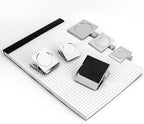Square Strong Magnetic Clips, 1.8"-9 Pcs, 45 mm, Silver, Refrigerator Magnet Clips, Magnets, Office Supplies, Photo Displays