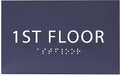 6" X4" 1st Floor Sign - ADA Compliant Tactile Graphics Grade 2 Braille Text Wall Sign| Directional Assistance, Floor Number Sign for Office, Schools, Hospitals, Apartments