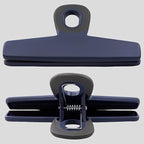 COOK WITH COLOR Food Clips - Wide Heavy Duty Chip Clips, Large Bag Clips for Food Storage with Air Tight Seal Grip, Pack of 4, Blue